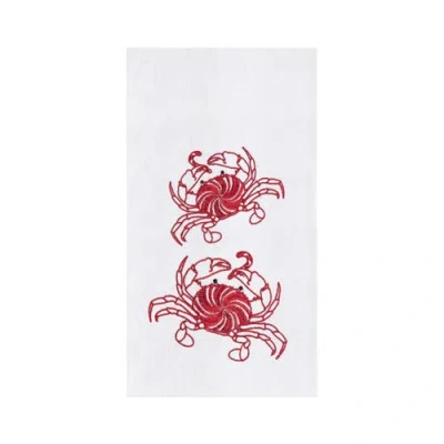C & F Home C&f Home Peppermint Crabs Towel In Red