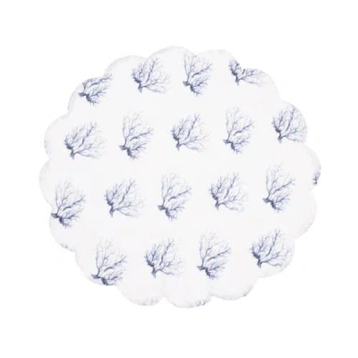 C & F Home C&f Home Midnight Lagoon Round Placemats Set Of 6, 17" Decor In Blue