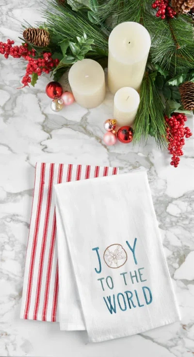 C & F Home C&f Home Joy To The World Towel In White