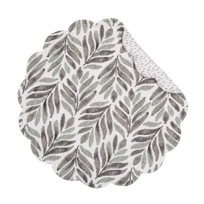 C & F Home C&f Home Blair Round Placemats Set Of 6, 17" Decor In Green