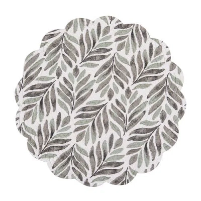 C & F Home C&f Home Blair Round Placemats Set Of 6, 17" Decor In Green