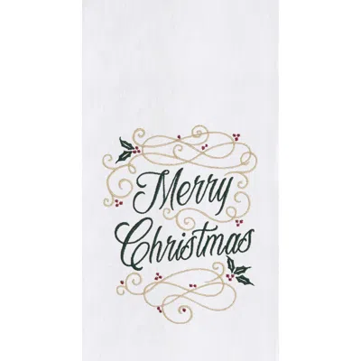 C & F Home C&f Home Merry Christmas Swirl Towel In Multi