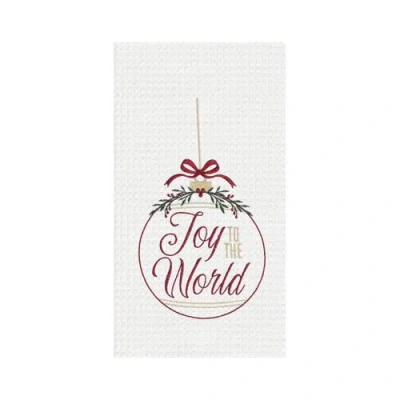 C & F Home C&f Home Joy To The World Ornament Towel In White