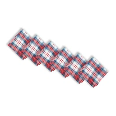 C & F Home C&f Home Morris Plaid Red And Green Woven Napkin Set Of 6 In Multi