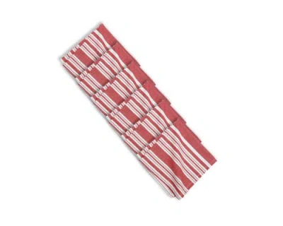 C & F Home C&f Home Warner Scarlet Woven Reversible Napkin Set Of 6 In Red