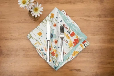 C & F Home C&f Home Sheila Cotton Napkin Machine Washable Set Of 6 In Multi