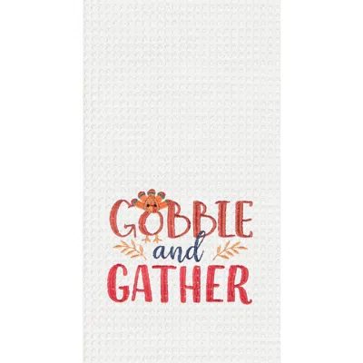 C & F Home C&f Home Gobble & Gather Embroidered & Waffle Weave Kitchen Towel In Multi