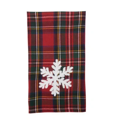 C & F Home C&f Home Red Tartan Snowflake Towel In Multi