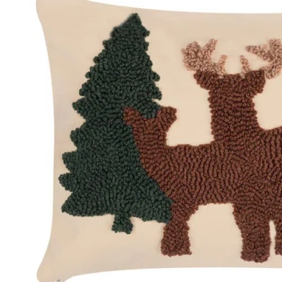 C & F Home C&f Home Woodland Hooked Throw Pillows In Multi