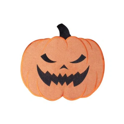 C & F Home C&f Home Jack O' Lantern Set Of 6 Round Halloween Placemats 17" In Brown