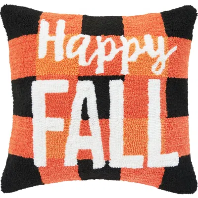 C & F Home C&f Home Happy Fall Hooked Throw Pillow, 18" X 18" In Orange