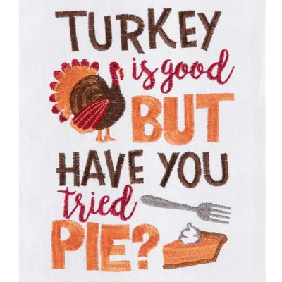 C & F Home C&f Home Turkey And Pie Flour Sack Kitchen Dishtowel In Multi