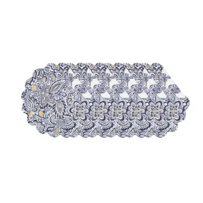 C & F Home C&f Home Serena Round Placemats Set Of 6, 17" In Blue