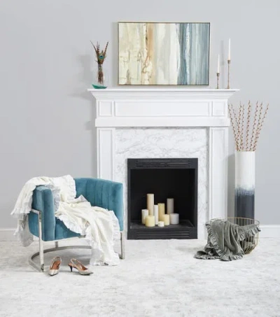 Elisabeth York Ishana Silver Sage Throw Blanket In Gray