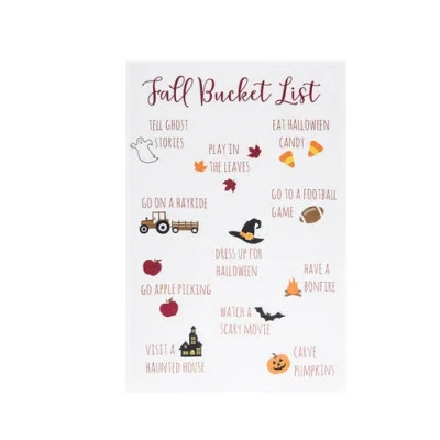 C & F Home C&f Home Fall Bucket List Towel In Multi