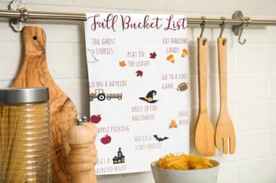 C & F Home C&f Home Fall Bucket List Towel In Multi