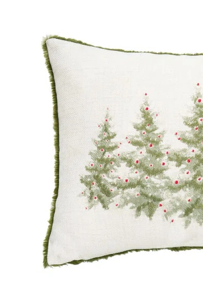 C & F Home C&f Home Winter Trees Embellished Christmas Throw Pillow, 13" X 20" In White
