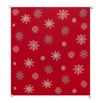 C & F Home C&f Home Snowflake Throw In Red