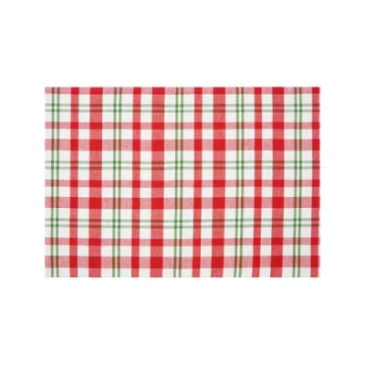 C & F Home C&f Home Strawberry Patch & Plaid Placemats Set Of 6, 14" X 20" In Multi