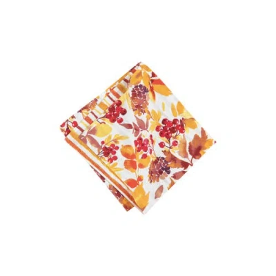 C & F Home C&f Home Cordelia Reversible Fall Leaves Watercolor Napkin Set Of 6 In Multi