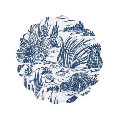 C & F Home C&f Home Reef Shores Placemats Set Of 6, 17" Decor In Blue