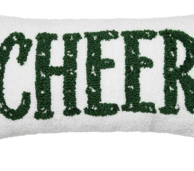 C & F Home C&f Home Jingle/cheer Reversible Hooked Small Christmas Accent Pillow, 10" X 20" In Multi