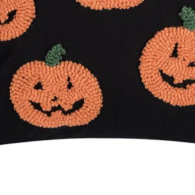 C & F Home C&f Home Pumpkin Party Hooked Throw Pillow, 18" X 18" In Orange