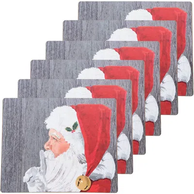 C & F Home C&f Home Santa Hardboard Placemat, Set Of 6, 13" X 16" In Multi