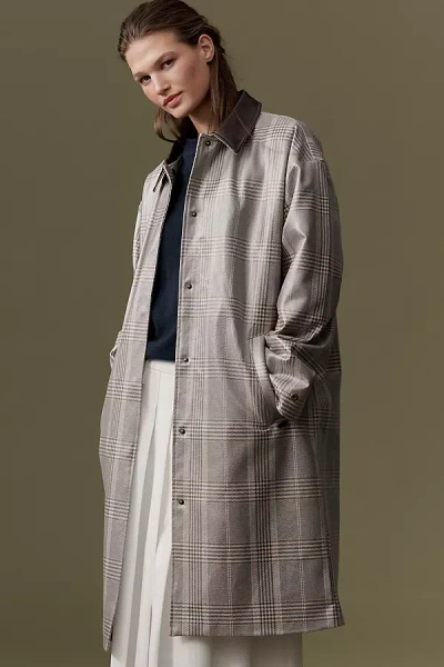 Scotch & Soda Coated Raincoat Jacket In Gray
