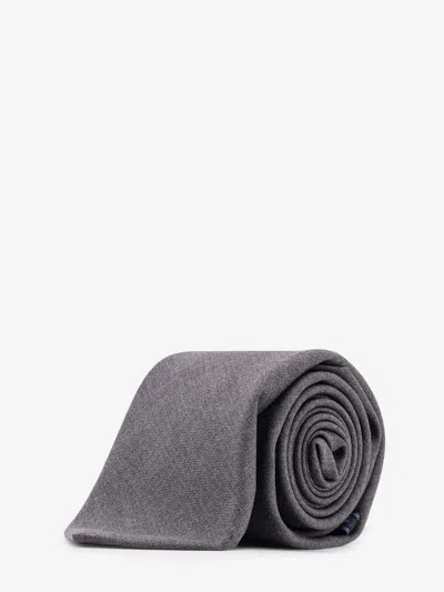 Kiton Ciro Paone Essential Wool Tie In Gray