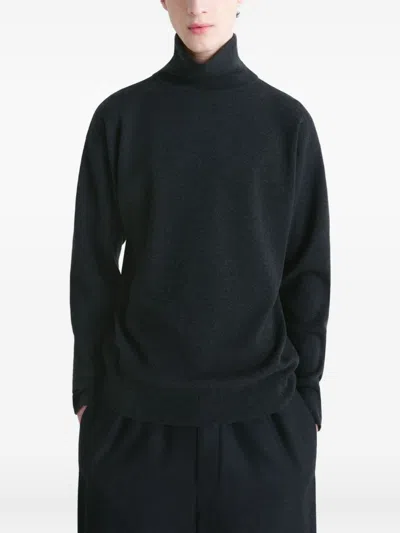 Lemaire High Neck Swetaer In Black