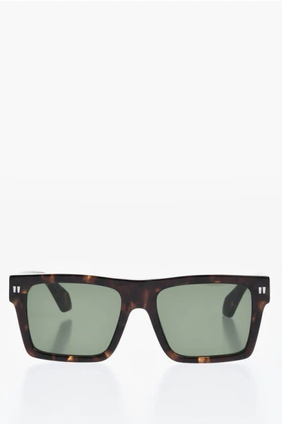 Off-white Rectangular Lawton Sunglasses With Tortoiseshell Frame In Brown