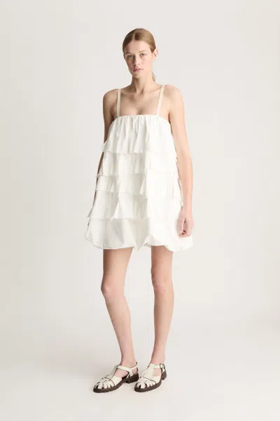 Lee Mathews Annie Mini Dress Natural In White