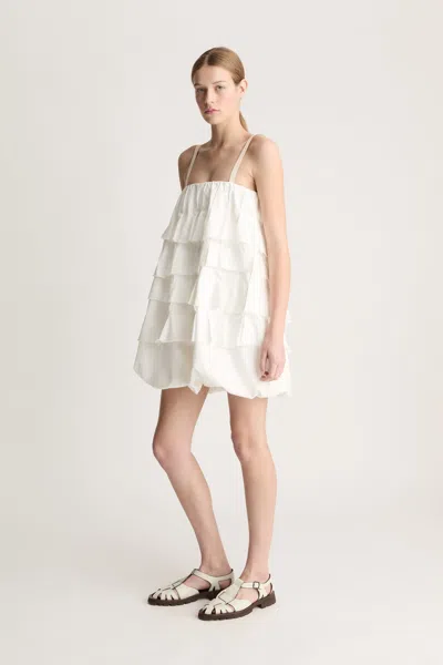 Lee Mathews Annie Mini Dress Natural In White