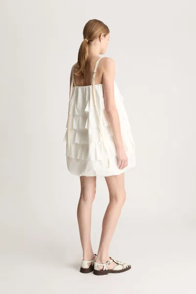 Lee Mathews Annie Mini Dress Natural In White