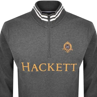 Hackett Half Zip Sweatshirt Grey In Gray