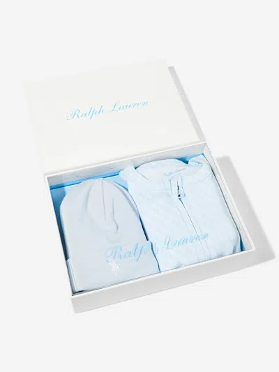 Ralph Lauren Baby Boys Babygrow Set In Blue
