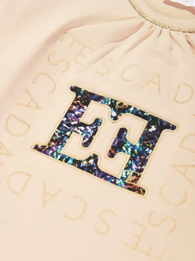 Escada Girls Embroidered Logo Sweatshirt In Black