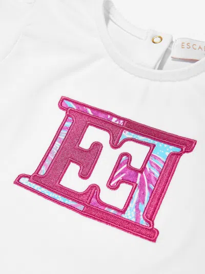 Escada Baby Girls Embroidered Logo T-shirt In White