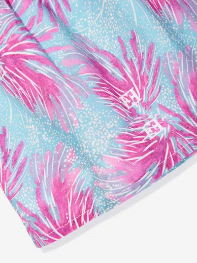 Escada Baby Girls Bi-material Printed Dress In Multi