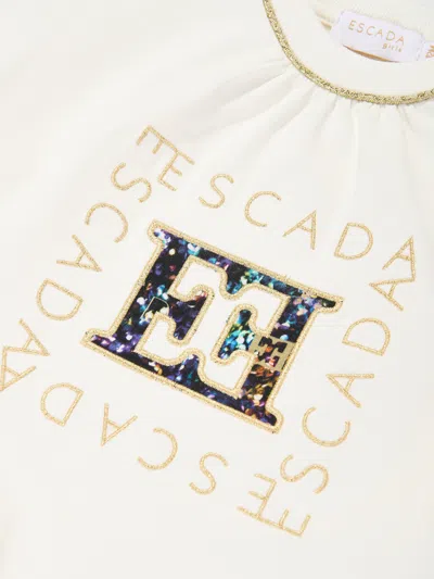 Escada Baby Girls Embroidered Logo Sweatshirt In Neutral