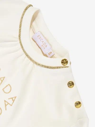 Escada Baby Girls Embroidered Logo Sweatshirt In Neutral