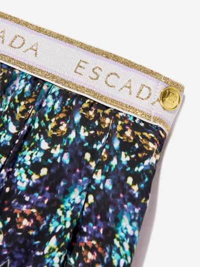 Escada Girls Printed Skirt In Blue