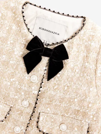 Bcbgmaxazria Girls Tweed Jacket In Neutral