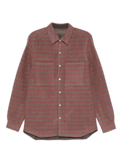 Rick Owens Checked Patch-pocket Shirt In Multi