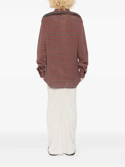 Rick Owens Checked Patch-pocket Shirt In Multi
