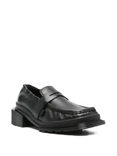 Dr. Martens Maybole Loafer Milled Gloss Woman Loafers Black Size 7 Leather In Animal Print