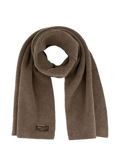 Doriani Ribbed Scarf In Gray