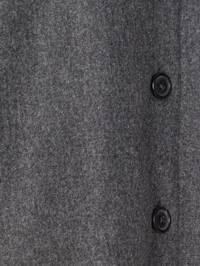 Khaite Womens Storm Riordan Camp-collar Stretch-wool And Cashmere Shirt In Gray