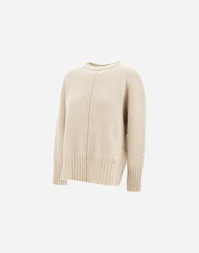 Herno Sweater In Carded Pure Wool G.7 In Animal Print